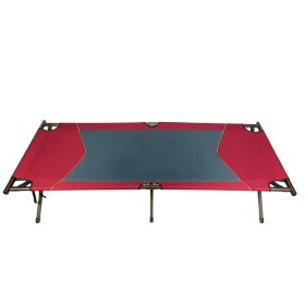 Lightweight Camp Cot, Red, 83.5L x 34W x 20H